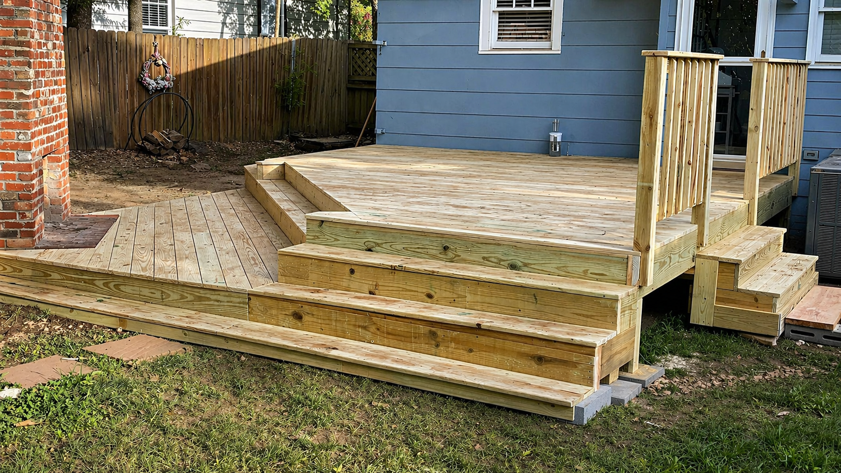 Finished home deck